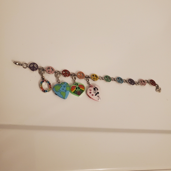 Peace Charm Bracelet Y2K - Picture 3 of 6